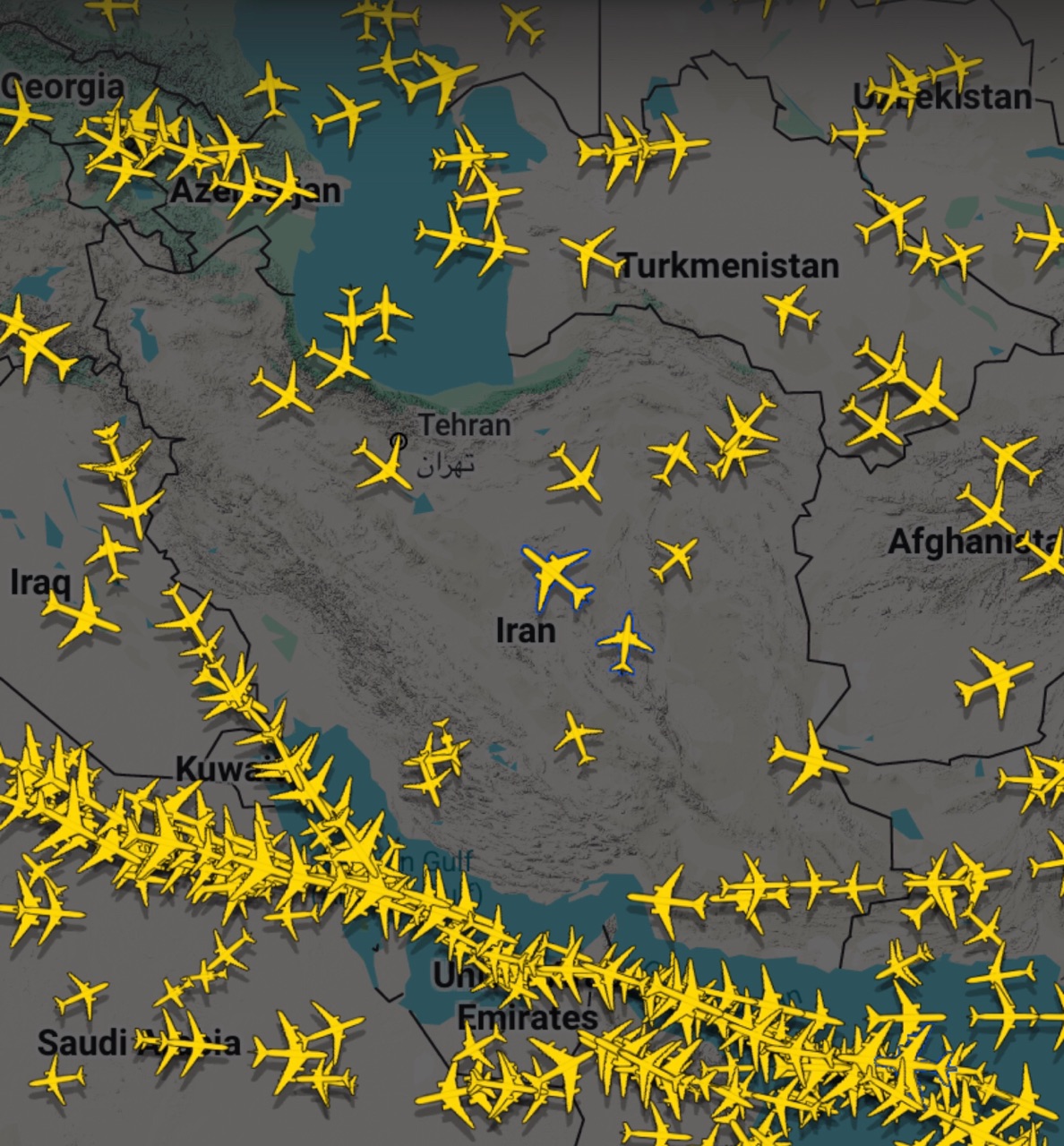 آسمان ایران کلییر شده؟/ وضعیت پروازها هم اکنون در آسمان ایران