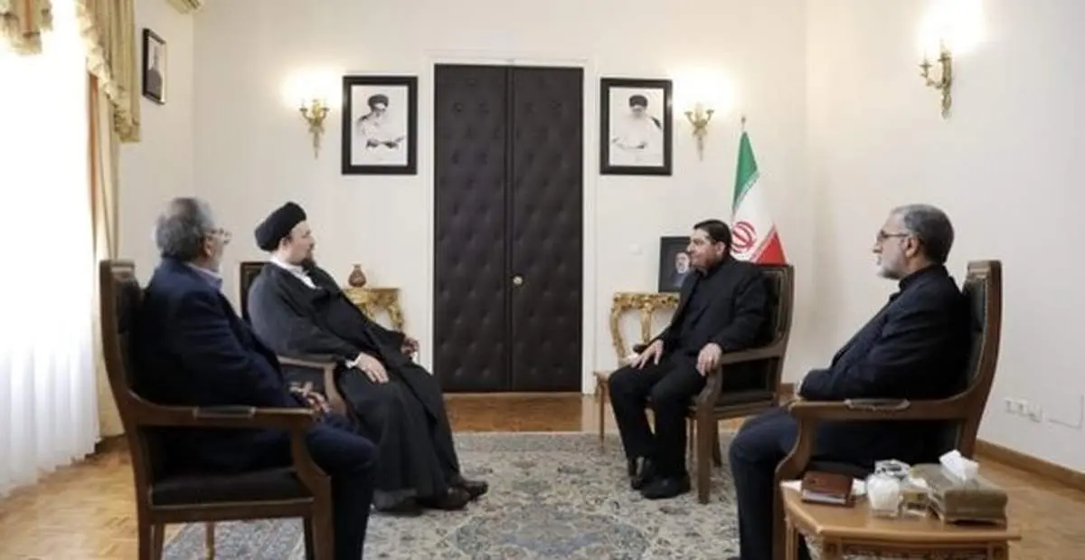 حضور سید حسن خمینی در دفتر سرپرست ریاست جمهوری