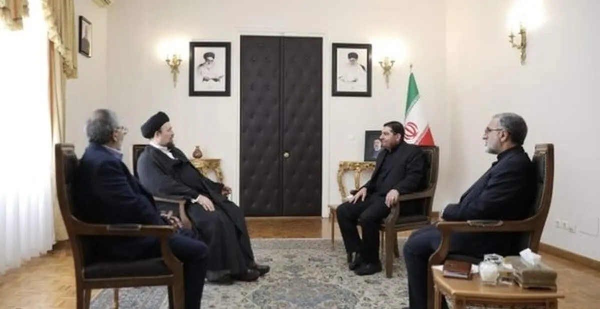 حضور سید حسن خمینی در دفتر سرپرست ریاست جمهوری