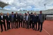 بازدید هیات رسمی ایرانی از ورزشگاه کمیل شمعون