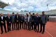بازدید هیات رسمی ایرانی از ورزشگاه کمیل شمعون