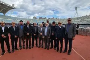 بازدید هیات رسمی ایرانی از ورزشگاه کمیل شمعون