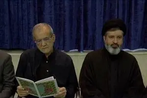 حضور رئیس‌جمهور در مراسم بزرگداشت رهبر شهید انقلاب