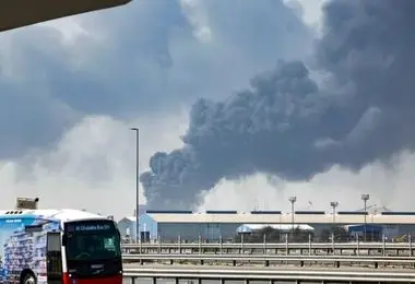 انفجار شدید در ابوظبی/ فرودگاه بسته شد 