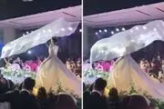 پرواز تور پرنده عروس در مراسم لاکچری! + عکس