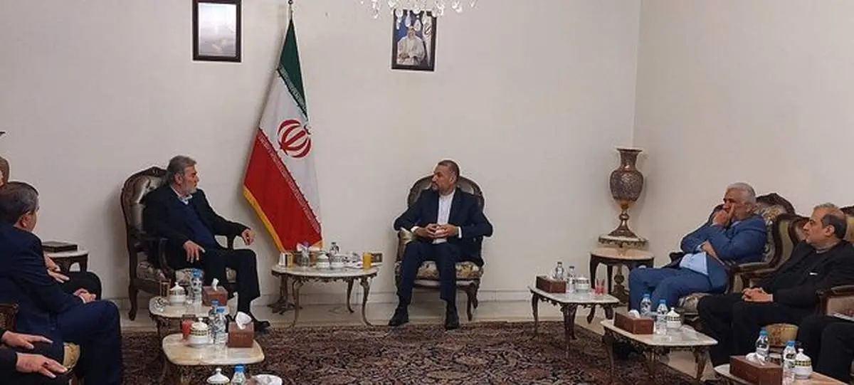 دیدار وزیر امور خارجه با دبیرکل جنبش جهاد اسلامی فلسطین