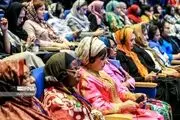 حجاب منشوری و عجیب و غریب مهمانان یک مراسم رسمی با حضور همسر رئیسی + ببینید 
