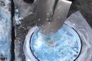 بارش عجیب برف آبی رنگ! + عکس
