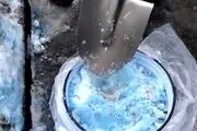 بارش عجیب برف آبی رنگ! + عکس