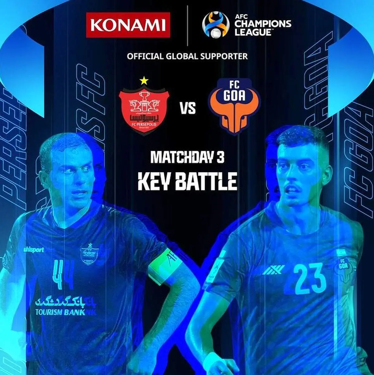 پوستر AFC برای دیدار پرسپولیس ایران و گوای هند / عکس