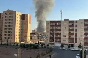 آتش‌سوزی در مناطق مسکونی پرند/ تصاویر