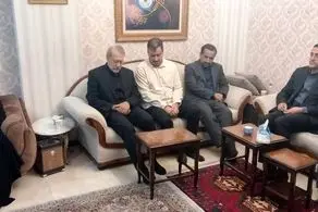 علی لاریجانی به منزل حسین امیرعبداللهیان رفت + عکس 