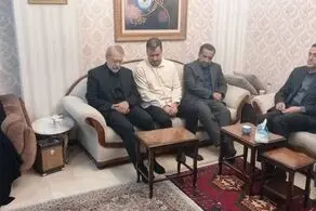 علی لاریجانی به منزل حسین امیرعبداللهیان رفت + عکس 