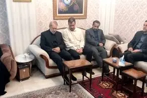 علی لاریجانی به منزل حسین امیرعبداللهیان رفت + عکس 