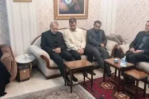علی لاریجانی به منزل حسین امیرعبداللهیان رفت + عکس 