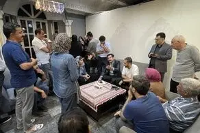 بازدید عبدالکریم حسین زاده و نرجس سلیمانی از محل اسکان آوارگان جنگ دوازده روزه