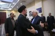 واکنش جالب سیدحسن خمینی پس از دیدن ظریف + عکس 