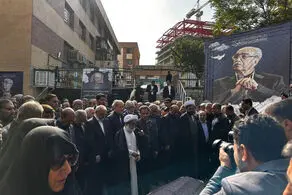 حضور مسعود پزشکیان در مراسم تشییع خیر مدرسه ساز 