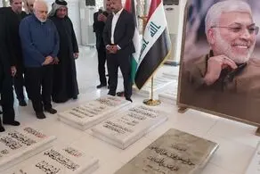 حضور ظریف در قبرستان وادی‌السلام نجف اشرف
