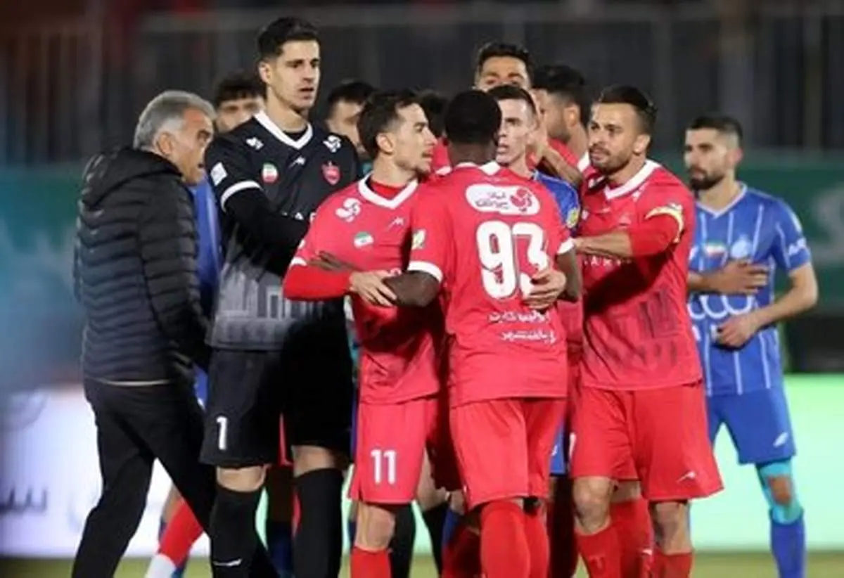 درگیری بازیکنان پرسپولیس با خودشان بعد از دربی!/عکس