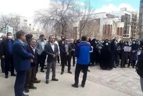 تجمع اعتراضی معلمان مقابل وزارت آموزش و پرورش