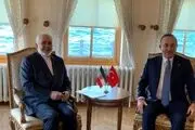 ظریف با وزیر خارجه ترکیه دیدار کرد 