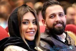 بازیگر جوان جنجالی و همسرش در محل رای گیری + ببینید 
