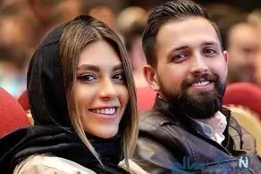 بازیگر جوان جنجالی و همسرش در محل رای گیری + ببینید 