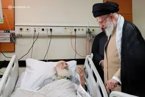 عیادت رهبر انقلاب از آیت الله نوری همدانی