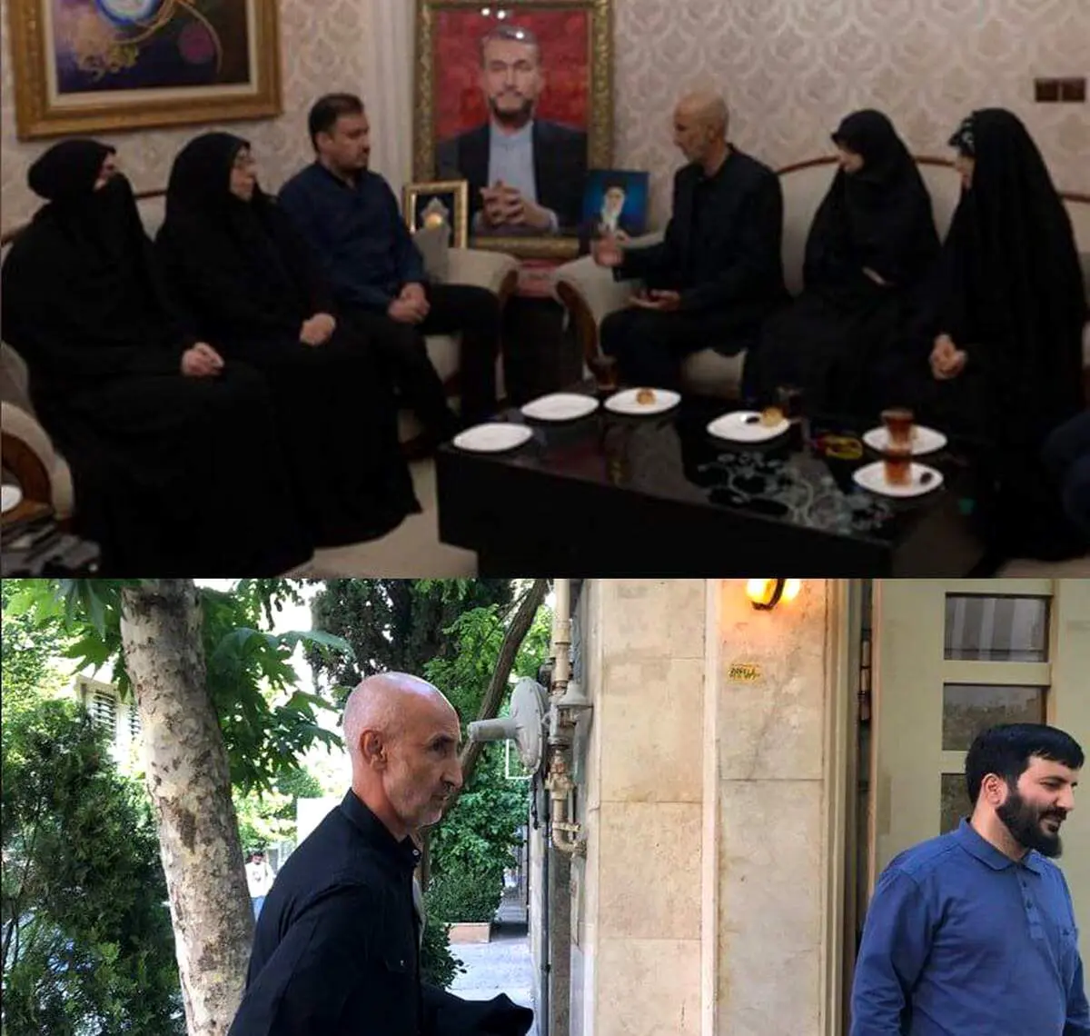 دیدار حمید نوری با خانواده شهید امیرعبداللهیان