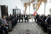 دیدار نوروزی جمعی از وزرا با محمدرضا عارف