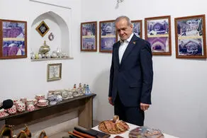 بازدید رئیس جمهور از مسجد کبود ایروان