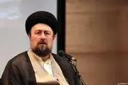 تصاویر اشک ریختن سید حسن خمینی در مراسم ختم پدر همسرش + ببینید 