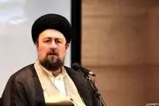 تصاویر اشک ریختن سید حسن خمینی در مراسم ختم پدر همسرش + ببینید 