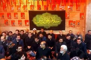 حضور پزشکیان و قالیباف در جمع عزاداران هیئت آل‌یاسین مشهد