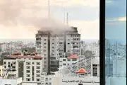 برج فلسطین بمباران شد + عکس
