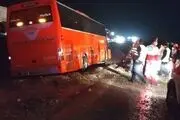 واژگونی هولناک اتوبوس در محور میناب_بندرعباس