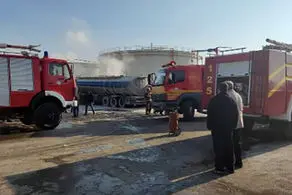 آتش‌سوزی تریلی در آزادراه غدیر/نابودی ۲۴ تن برنج
