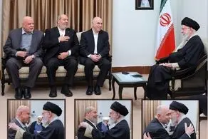 دیدار رئیس و اعضای شورای رهبری حماس با رهبر انقلاب 