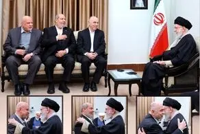 دیدار رئیس و اعضای شورای رهبری حماس با رهبر انقلاب 