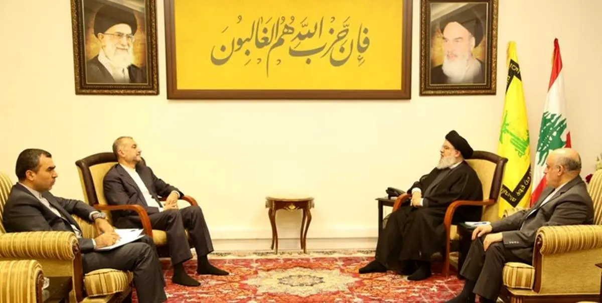 امیرعبداللهیان با سید حسن نصرالله دیدار کرد 
