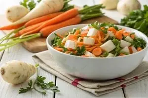 سالاد شلغم و هویج ، سالم و رژیمی