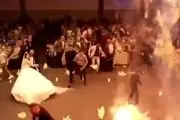 ویدئویی وحشتناک از آغاز آتش‌سوزی عروسی مرگبار عراق