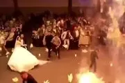 ویدئویی وحشتناک از آغاز آتش‌سوزی عروسی مرگبار عراق