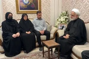 اولین عکس از همسر و فرزندان حسین امیرعبداللهیان پس از شهادت او‌ + ببینید 
