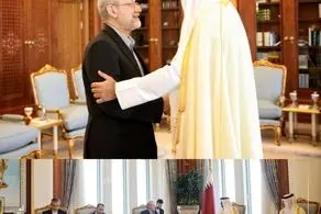  علی لاریجانی با امیر قطر دیدار کرد