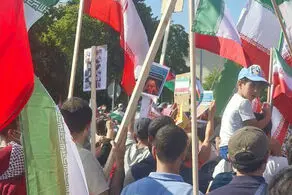 تظاهرات در برلین در حمایت از ایران