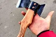 زدن صورت داماد با تبر+عکس
