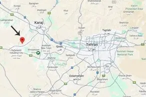 محل دقیق وقوع زمین لرزه کرج و فاصله آن از تهران