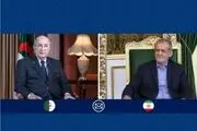  پیام تبریک رئیس‌جمهور پزشکیان به رئیس‌جمهور الجزایر
